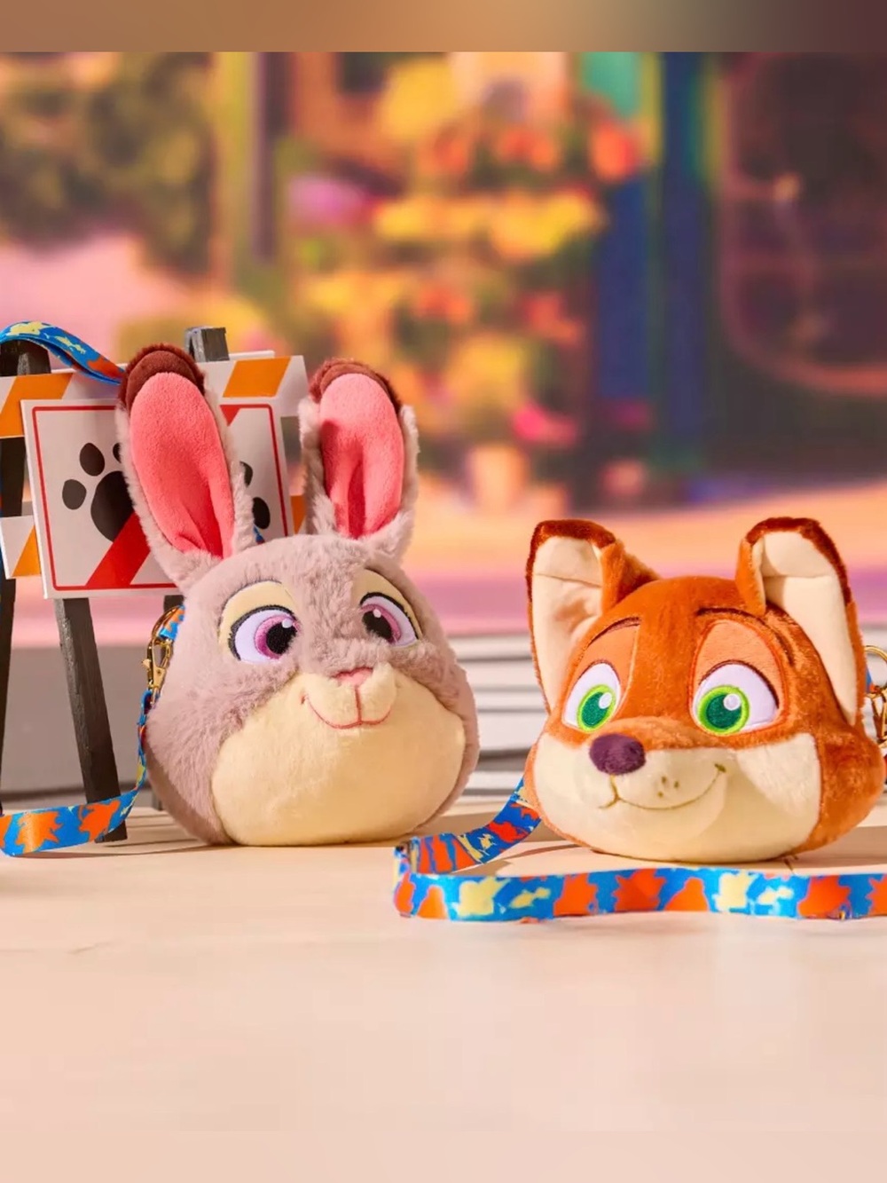 Disney Zootopia Nick Wilde & Judy Hopps Plush Crossbody Bags 2-Piece Set NEW